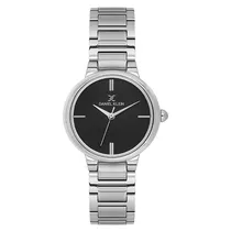 Relogio Analogico Feminino Daniel Klein DK.1.14100-2 Premium Lady / Pulseira de Aço Inoxidável - Prata/Preto