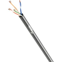 Cabo de Rede Utp Norphel CAT5E 4 X 24 Awg 100% Cobre Par Trançado Blindado Bobina Externa - Preto 305 Metros
