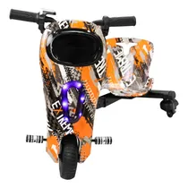 Triciclo Elétrico Keen Robot - 6.5" - Bluetooth - LED - Recarregável - Laranja Extreme