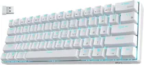 Teclado Mecânico Royal Kludge RK61 60% RGB Click Wireless Switch Blue - Branco