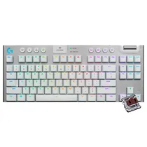 Teclado Gamer Mecanico Logitech G915 TKL Wireless / RGB / Ingles - Branco (920-009660)