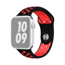 Correa Wiwu Dual Sport para Apple Watch 38/40 MM Negro/Rojo