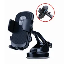 Suporte de Celular para Carro Quanta QTSCA60 Flex Secure / 270º - Preto