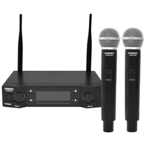 Microfono Sate A-MK1203 Kit 2MIC Wireless Karaoke Negro