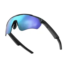 Oculo Esportivo Smart Omsiyat OM-F-01 / IPX5 / Bluetooth 5.4 / Música + Chamada / Recarregavel - Black/ Blue
