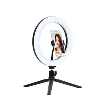 Iluminador LED Ring Light 8" 20CM com Tripé e Suporte para Smartphone