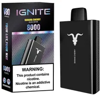 Vaper Descartável Ignite V80 Black Edition 5% Nicotina 8000 Puffs - Banana Cherry
