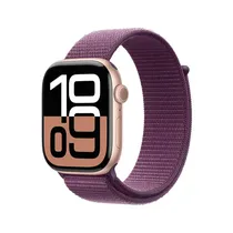 Apple Watch Series 10 46MM MWWV3AM/A / Rose Gold Alumínio / Pulseira Sport Loop Plum