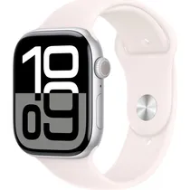Apple Watch Series 10 MWX03LW/A - Bluetooth - Wi-Fi - 46MM - M/L - GPS - Silver Aluminium/Light Blush