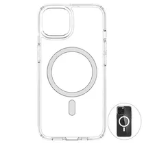 Spigen Accesorios para iPhone ACS06475 Poliuretano Termoplástico iPhone 15 Pro 6.1" Crystal Clear - Magfit White