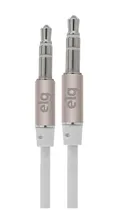 Cabo Auxiliar P2 X P2 Elg ECAUX1 Áudio Estéreo (1.25 Metros) Branco