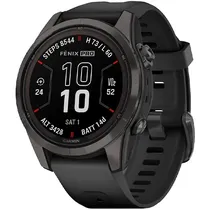 Relógio Garmin Fenix 7S Pro Sapphire Solar 010-02776-13 42 MM com GPS/Wi-Fi - Preto