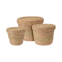 Set de Cestas Con Tapa KPM 042882 3 Piezas