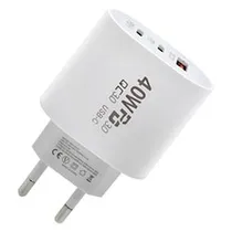 Carregador Tomada Mox MO-HC40 USB / USB-C / 40W - Branco