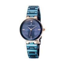 Relogio Analogico Feminino Daniel Klein Premium DK11955-4 - Azul/Rosa Ouro