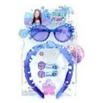 Hot Focus Figuras Groovy Flowers Diadema Con Gafas Plastico Y Tela +3 Años Multicolor