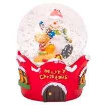 Globo de Neve Cenário de Natal.10CM Altura 7CM Diametro