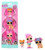 Mga Muñeca Lol Surprise Pack X 3: Tot + Pet + Sister (Waves + Kansas K9 + Lil Beats) Plastico 3+ Años Multicolor