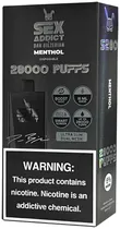 Vape Descartável Sex Addict BY Dan Bilzerian S280 Menthol 28000 Puffs