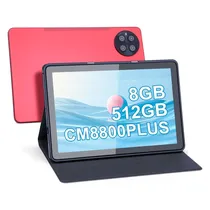 Tablet Cidea CM8800 Plus 10" 8GB Ram/ 1TB/ 5G/ Dual/ Android Red