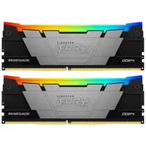 Memoria Ram Kingston Fury Renegade DDR4 32GB (2X16GB) 3200MHZ RGB - Preto / Cinza (KF432C16RB12AK2/32)