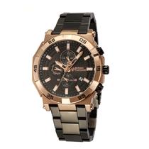 Relogio Analogico Masculino Sergio Tacchini ST.1.10018-3 com Pulseira de Aco Inoxidavel - Preto e Dourado