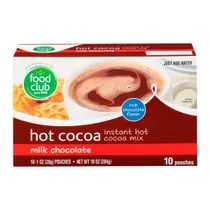Chocolate Quente Instantâneo Food Club Caixa com 10 Unidades