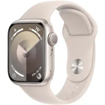 Apple Watch Series 9 Caixa de Alumínio Em Starligtht e Correia Esportiva Em Cor Starligtht 45 MM s/M MR963LW/A