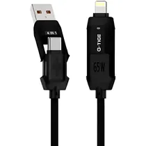 Cabo G-Tide Vida Colorida PC155-3 - 4 Em 1 - 1.5 Metros - Preto  Cabo G-Tide...