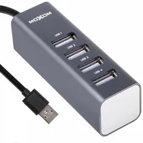 Hub Moxom MX-HB04 - 4 Portas - 480MBP/s - Cinza