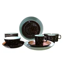 Jogo de Pratos Cuisinart Marrom 16 Peças