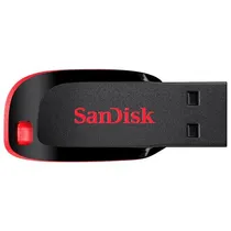Pendrive de 128GB Sandisk Cruzer Blade SDCZ50-128G-B35 USB 2.0 - Preto/Vermelho