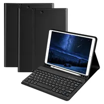 Capa Magnetica com Teclado Wireless Keyboard Suspens Key Cas para iPad 10.2 (2019-20-21) - Preto