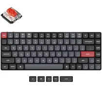 Teclado Gamer Mecânico Keychron K3 Pro RGB Sem Fio Switch Vermelho - Preto (Inglês)