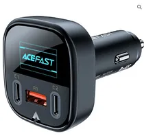Carregador Acefast B5 101W 2USB-C/1USB-A Negro Auto  Carregador ...