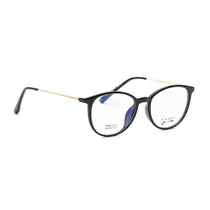 Armação para Óculos de Grau Visard TR1707 C1 Tam. 48-14-140MM - Preto/Dourado