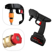 Lavadora de Alta Pressao Portatil 48V Li-Ion / Recarregavel / 100-240V ~ 50/60HZ - Preto