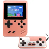 Console Portátil Game Box Plus de 3" com 500 Jogos - Rosa + Controle (Inglês/Chinês)
