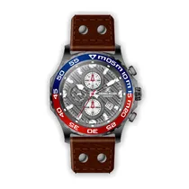 Relógio Analógico Masculino Daniel Klein Exclusive DK.1.12384-6 com Pulseira de Couro - Cinza e Marrom