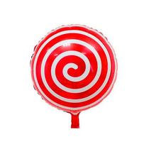 Balao para Festas Pirulito Espiral Vermelho Branco