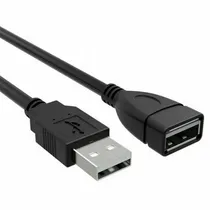 Cabo USB Extensor 5M 2.0 Preto Microfins  Cabo USB Ex...