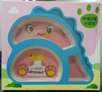 N/Apl Hogar Caja Kit Cubierto p/Bebe Dino 5PC Rosado