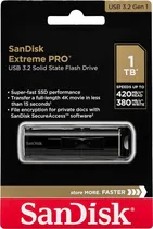 Pendrive Sandisk Extreme Pro 1TB USB 3.2 - Preto