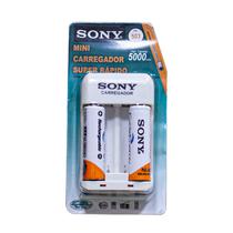 Carregador de Pilhas Sony BCG-503 com 2 Pilhas AA - Bivolt - Branco