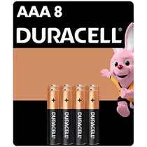 Pilha Alcalina Duracell AAA - 8 Unidades