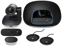 Câmera Webcam Logitech Group Full HD 960-001060 Preto