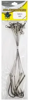Anzol Top Fishing 92611 Encastoado Torcido 4/0 com 10 Pçs