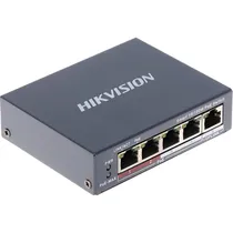 Comutador Poe Hikvision DS-3E1105P-Ei/M Poe Inteligente de 4 Portas Fast Ethernet