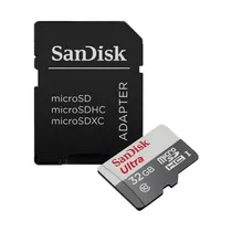 Cartão de Memoria Micro SD de 32GB Sandisk Ultra 100MB/s Classe 10 SDSQUNR-032G-GN3MA - Cinza/Branco