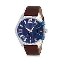 Relógio Analógico Masculino Daniel Klein Premium DK12234-6 - Prata e Azul